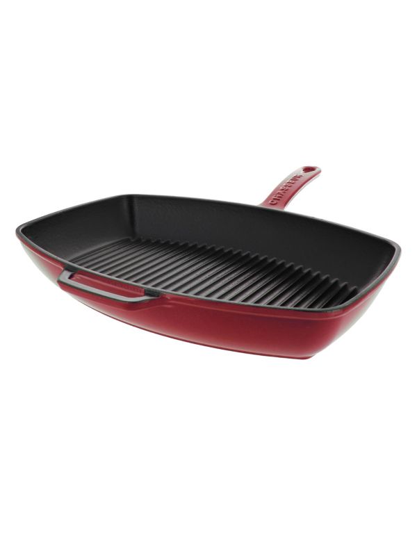 Chasseur French Rectangular Enameled Cast Iron Grill Pan